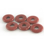 Minidonuts 15mm rode jaspis, 2 stuks