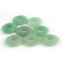 Green aventurine donut / pi stone, 3 cm