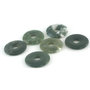 Moss agate donut / pi stone, 3 cm