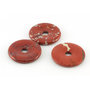 Red jasper donut / pi stone, 3 cm - 6 mm hole