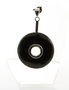 Silver donut pendant with circle