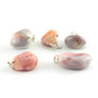 Botswana agate tumbled pendant, pink