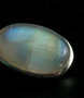 Rainbow moonstone in silver