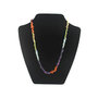 Chakra crystal chip necklace, 45 cm