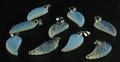 Opalite angel's wing pendant