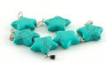 Magnesite star pendant, turquoise coloured