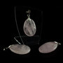 Rose quartz on pendant clip, 3.2 cm