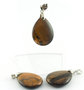 Tiger's eye on clip pendant