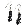 Black tourmaline chip earrings