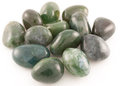 Moss agate, tumbled, 10-15 g