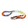 Chakra crystal chip necklace, 45 cm