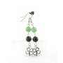 Kabamba Jasper / Green Aventurine Earrings with Four-leaf Clover Pendant