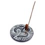 Incense Burner with Ohm Motif for Sticks and Cones