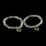 Bergkristal armband met ohm, 8 mm kralen