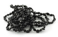 Zwarte toermalijn armband, 6-9 mm nuggets