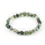 Moss Agate Bracelet, 6-8 mm Nuggets