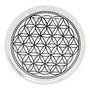 Flower of Life Magnet Decoration, Black/White, 4 cm