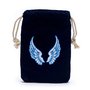 Cotton Velvet Bag w/ Angel Wings, 19 x 13 cm