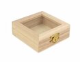 Wooden Box with Window, 9 x 9 cm, Empty