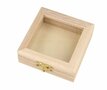 Wooden Box with Window, 9 x 9 cm, Empty