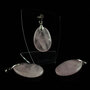 Rose quartz on pendant clip, 3.8 cm