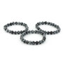 Snowflake Obsidian Bracelet, 8mm Beads