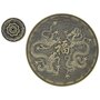 Metal incense holder with dragons, bronze, 10cm