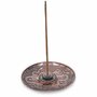 Metal incense holder with dragons, copper, 10cm
