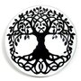 Tree of Life Magnet Decoration, Black/White, 4 cm